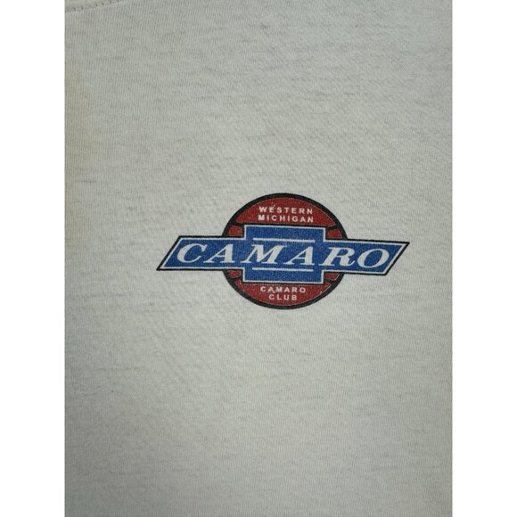 Vintage Y2K Berger All Chevy Show Camaro Car Promo Art Rare Annual XL White Tee - Picture 11 of 16